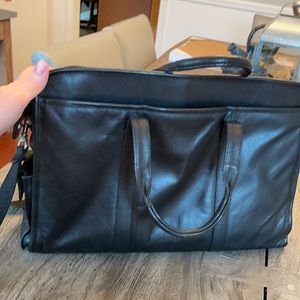 Wilson Leather black tote/computer case/brief case